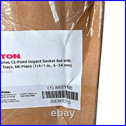 Tekton SID91219 68-Pc SAE/Metric 3/8in Drive 12-Point Impact Socket Set