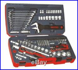 Teng Tools 127 Piece 1/4,3/8 and 1/2 Drive Tool Kit with Spanner Set TM127