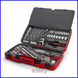Teng Tools 127 Piece 1/4,3/8 and 1/2 Drive Tool Kit with Spanner Set TM127