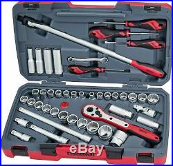 Teng Tools 1/2in Drive 44 Piece Metric & AF Socket & Accessory Set T1244