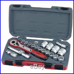 Teng Tools T1221 1/2 Drive Socket Ratchet Tool Set 21 Pieces + Case