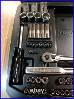 USA CRAFTSMAN EASY READ Socket, Ratchet Set 1/4 3/8 1/2 Laser Etched 76pc Case