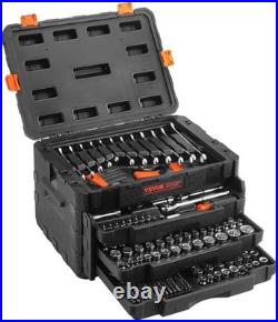 VEVOR 450-Piece Mechanics Tool Set Chrome Vanadium SAE Metric with Case