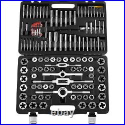 VEVOR Tap and Die Set 116Pcs Metric and SAE Size Bearing Steel Threading Tool