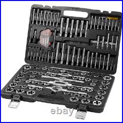 VEVOR Tap and Die Set 116Pcs Metric and SAE Size Bearing Steel Threading Tool