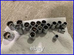 VINTAGE BRITOOL SOCKET SET Made England 1/2 and 3/8 Drive 51 pc W Case