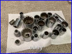 VINTAGE BRITOOL SOCKET SET Made England 1/2 and 3/8 Drive 51 pc W Case