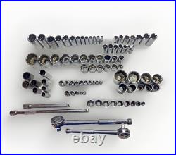 VTG 89 pc Husky Socket Set, Wrenches 22202 & 24202 & 2 Extensions SAE & Metric VTG 89 pc Husky Socket Set, Wrenches 22202 & 24202 & 2 Extensions SAE & Metric
