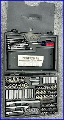 Vintage 1990's Craftsman 118pc Metric & SAE Socket Set 1/4 3/8 1/2 Drive USA