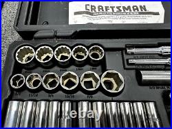 Vintage 1990's Craftsman 118pc Metric & SAE Socket Set 1/4 3/8 1/2 Drive USA