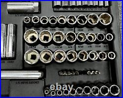 Vintage 1990's Craftsman 118pc Metric & SAE Socket Set 1/4 3/8 1/2 Drive USA