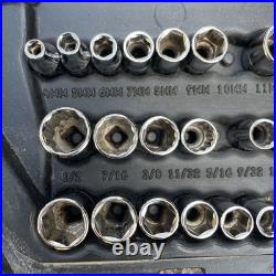 Vintage 1990's Craftsman 118pc Metric & SAE Socket Set 1/4 3/8 1/2 Drive USA Vintage 1990's Craftsman 118pc Metric & SAE Socket Set 1/4 3/8 1/2 Drive USA