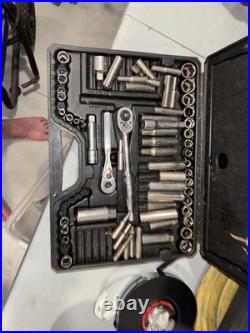 Vintage 1990's Craftsman 70pc Metric & SAE Socket Set 1/4 & 3/8 Drive USA