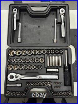 Vintage 1990's Craftsman 75pc Metric & SAE Socket Set 1/4 3/8 1/2 Drive USA