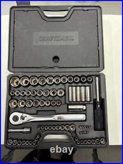 Vintage 1990's Craftsman 75pc Metric & SAE Socket Set 1/4 3/8 1/2 Drive USA