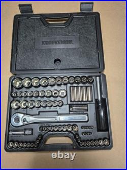 Vintage 1990's Craftsman 75pc Metric & SAE Socket Set 1/4 3/8 1/2 Drive USA