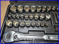 Vintage 1990's Craftsman 75pc Metric & SAE Socket Set 1/4 3/8 1/2 Drive USA