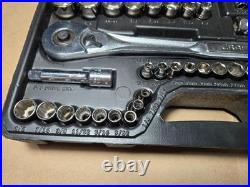Vintage 1990's Craftsman 75pc Metric & SAE Socket Set 1/4 3/8 1/2 Drive USA