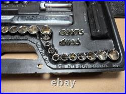 Vintage 1990's Craftsman 75pc Metric & SAE Socket Set 1/4 3/8 1/2 Drive USA