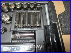 Vintage 1990's Craftsman 75pc Metric & SAE Socket Set 1/4 3/8 1/2 Drive USA