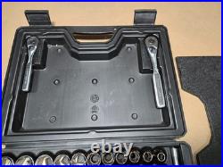 Vintage 1990's Craftsman 75pc Metric & SAE Socket Set 1/4 3/8 1/2 Drive USA