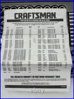 Vintage 1990's Craftsman 76pc Metric & SAE Socket Set 1/4 3/8 1/2 MADE IN USA Vintage 1990's Craftsman 76pc Metric & SAE Socket Set 1/4 3/8 1/2 MADE IN USA