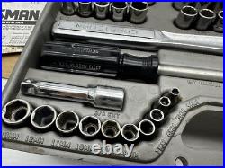 Vintage 1990's Craftsman 76pc Metric & SAE Socket Set 1/4 3/8 1/2 MADE IN USA Vintage 1990's Craftsman 76pc Metric & SAE Socket Set 1/4 3/8 1/2 MADE IN USA