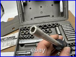 Vintage 1990's Craftsman 76pc Metric & SAE Socket Set 1/4 3/8 1/2 MADE IN USA Vintage 1990's Craftsman 76pc Metric & SAE Socket Set 1/4 3/8 1/2 MADE IN USA