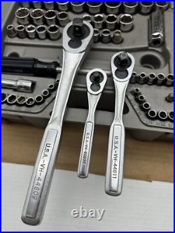 Vintage 1990's Craftsman 76pc Metric & SAE Socket Set 1/4 3/8 1/2 MADE IN USA Vintage 1990's Craftsman 76pc Metric & SAE Socket Set 1/4 3/8 1/2 MADE IN USA