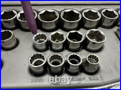 Vintage 1990's Craftsman 76pc Metric & SAE Socket Set 1/4 3/8 1/2 MADE IN USA Vintage 1990's Craftsman 76pc Metric & SAE Socket Set 1/4 3/8 1/2 MADE IN USA