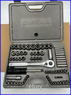 Vintage 1990's Craftsman 76pc Metric & SAE Socket Set 1/4 3/8 1/2 MADE IN USA Vintage 1990's Craftsman 76pc Metric & SAE Socket Set 1/4 3/8 1/2 MADE IN USA