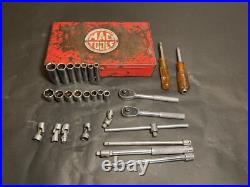 Vintage 26 Pc 1/4 Drive Socket Set MAC Tools Case And Extras