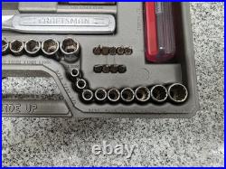 Vintage 90's Craftsman 33675 75pc Metric & SAE Combination Drive Socket Set USA