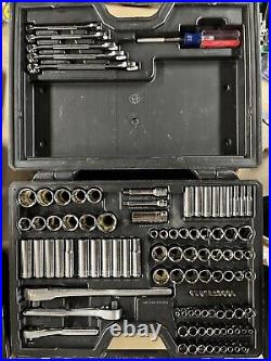 Vintage Craftsman 107 pc Metric & SAE Socket Set 1/4 3/8 1/2 Drive USA 33618
