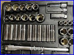 Vintage Craftsman 107 pc Metric & SAE Socket Set 1/4 3/8 1/2 Drive USA 33618