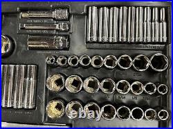 Vintage Craftsman 107 pc Metric & SAE Socket Set 1/4 3/8 1/2 Drive USA 33618