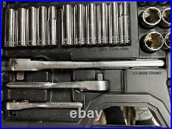 Vintage Craftsman 107 pc Metric & SAE Socket Set 1/4 3/8 1/2 Drive USA 33618