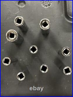 Vintage Craftsman 107 pc Metric & SAE Socket Set 1/4 3/8 1/2 Drive USA 33618
