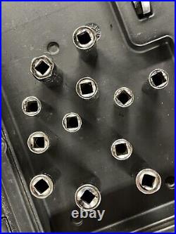 Vintage Craftsman 107 pc Metric & SAE Socket Set 1/4 3/8 1/2 Drive USA 33618