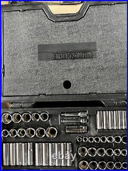 Vintage Craftsman 107 pc Metric & SAE Socket Set 1/4 3/8 1/2 Drive USA 33618
