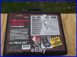 Vintage Craftsman 117pc Metric & SAE Socket Set 1/4 3/8 1/2 Drive 33735 USA