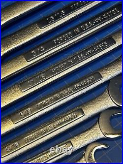 Vintage Craftsman 12pc Standard Combination Wrench Set -VV- Made in USA New