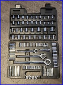 Vintage Craftsman 156pc Metric & SAE Socket Set 1/4 3/8 1/2 Drive Case EE