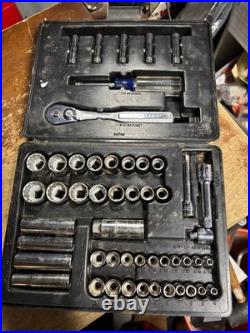 Vintage Craftsman 1/4 & 3/8 Drive 51pc SAE Metric Socket Set 33779 Made in USA