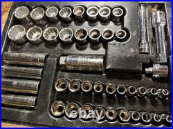 Vintage Craftsman 1/4 & 3/8 Drive 51pc SAE Metric Socket Set 33779 Made in USA