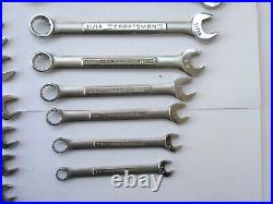 Vintage Craftsman 22 Piece SAE & Metric Combination Wrench Set Made In USA Nice
