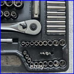 Vintage Craftsman Socket Set Metric & SAE 33676 1/4 3/8 1/2 w Case Fantastic