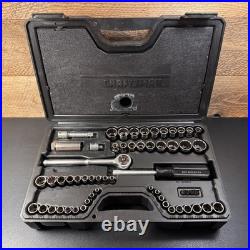 Vintage Craftsman USA 1/4 & 3/8 Drive Metric & SAE Socket Tool Set 58pc 33558