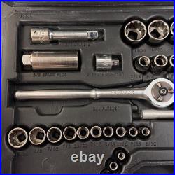 Vintage Craftsman USA 1/4 & 3/8 Drive Metric & SAE Socket Tool Set 58pc 33558