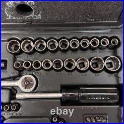 Vintage Craftsman USA 1/4 & 3/8 Drive Metric & SAE Socket Tool Set 58pc 33558